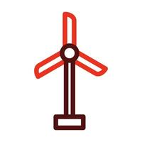 Wind Turbine Vektor dick Linie zwei Farbe Symbole zum persönlich und kommerziell verwenden.