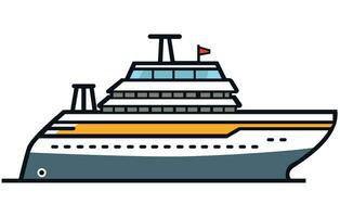 maritim Schiffe Wohnung, Ladung Schiff Container im das Ozean Transport, Versand Fracht Transport. Illustration Vektor