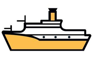 maritim Schiffe Wohnung, Ladung Schiff Container im das Ozean Transport, Versand Fracht Transport. Illustration Vektor