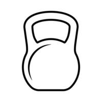 Kettlebell Linie Symbol. Gewicht Symbol, Ausbildung Ausrüstung eben Vektor Symbol zum Übung Apps und Webseiten.