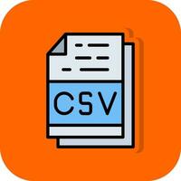 csv fil formatera vektor ikon design