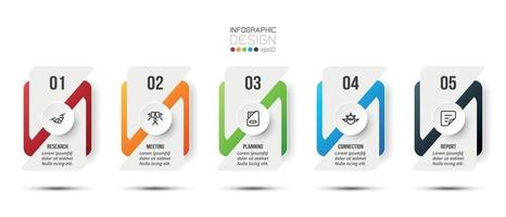 Business-Infografik-Vorlage mit Schritt- oder Optionsdesign. vektor