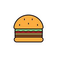 burger platt design. vektor illustration