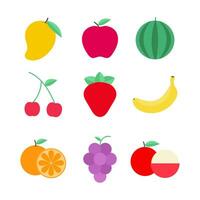 frukt ikon vektor platt design illustration
