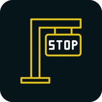 Stop-Schild-Vektor-Icon-Design vektor