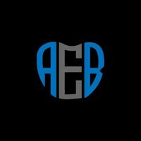 aeb Brief Logo kreativ Design. aeb einzigartig Design. vektor