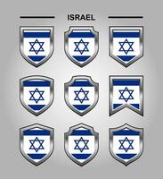 Israel National Embleme Flagge mit Luxus Schild vektor