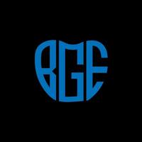 bge Brief Logo kreativ Design. bge einzigartig Design. vektor