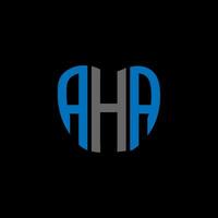Aha Brief Logo kreativ Design. Aha einzigartig Design. vektor