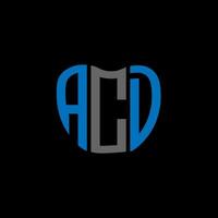 acd brev logotyp kreativ design. acd unik design. vektor