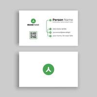 modern modisch minimal Grün Geschäft Karte vektor