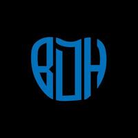 bdh brev logotyp kreativ design. bdh unik design. vektor