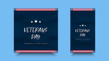 Veteranen Tag, Auszeichnung alle Wer serviert.frame und Star Ornament Designs zum Anzeige, Poster, Banner, Hintergründe. vektor