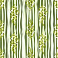 abstrakt Seetang Hintergrund. organisch Farn Blätter nahtlos Muster. einfach Stil botanisch Hintergrund. vektor