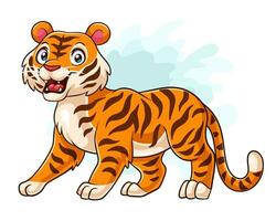 Cartoon-Tiger isoliert auf weißem Hintergrund vektor