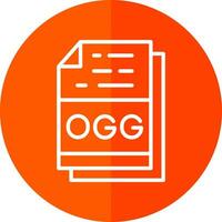 ogg fil formatera vektor ikon design