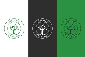 natürlich Baum Vektor Logo Design, Umgebung Geschäft Marke Identität