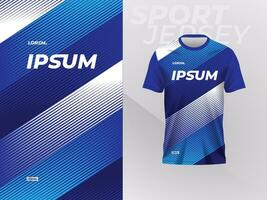 Blau Jersey Hemd Attrappe, Lehrmodell, Simulation Vorlage Design zum Sport Uniform vektor