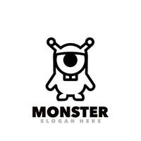 monster plankton logotyp vektor