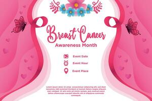 vektor lutning bröst cancer medvetenhet månad
