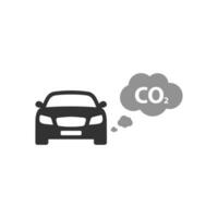 bil ikon med co2 symbol. luft förorening ikon vektor