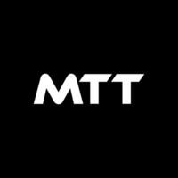 mtt brev logotyp design, inspiration för en unik identitet. modern elegans och kreativ design. vattenmärke din Framgång med de slående detta logotyp. vektor