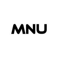 mnu brev logotyp design, inspiration för en unik identitet. modern elegans och kreativ design. vattenmärke din Framgång med de slående detta logotyp. vektor