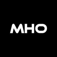 mho brev logotyp design, inspiration för en unik identitet. modern elegans och kreativ design. vattenmärke din Framgång med de slående detta logotyp. vektor