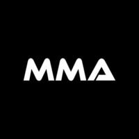 mma Brief Logo Design, Inspiration zum ein einzigartig Identität. modern Eleganz und kreativ Design. Wasserzeichen Ihre Erfolg mit das auffällig diese Logo. vektor