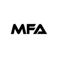mfa brev logotyp design, inspiration för en unik identitet. modern elegans och kreativ design. vattenmärke din Framgång med de slående detta logotyp. vektor