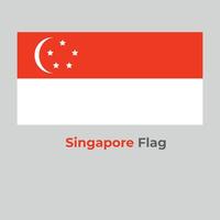 de singapore flagga vektor