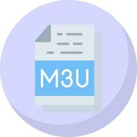m3u fil formatera vektor ikon design