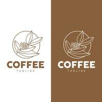 Kaffee Logo Design, Kaffee Baum trinken Vektor, Vorlage Symbol Illustration vektor