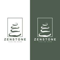 sten logotyp, vektor zen meditation sten balans lugn, yoga minimalistisk enkel design, silhuett illustration