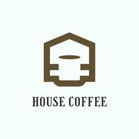 Haus Kaffee Logo Design Konzept vektor