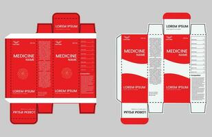 Medizin Box Design, Stanzen. Vektor Vorlage Design.