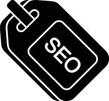 SEO Etikett Glyphe Symbole Design Stil vektor