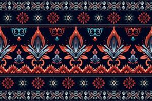 abstrakt etnisk gräns mönster design. aztec tyg textil- mandala dekorativ. stam- inföding motiv traditionell broderi vektor bakgrund