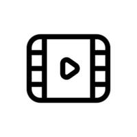 video ikon i trendig platt stil isolerat på vit bakgrund. video silhuett symbol för din hemsida design, logotyp, app, ui. vektor illustration, eps10.