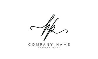 Handschrift hp Logo Design. hp Logo Design Vektor Illustration auf Weiß Hintergrund. kostenlos Vektor
