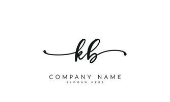 Handschrift kb Logo Design. kb Logo Design Vektor Illustration auf Weiß Hintergrund. kostenlos Vektor