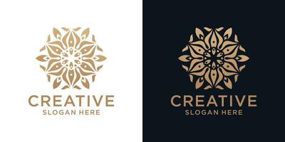 Blumen- Ornament Logo Design abstrakt vektor
