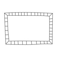 minimalistisch Gekritzel Hand gezeichnet Rahmen zum Fotos und Gemälde. Vektor Illustration isoliert auf Weiß Hintergrund.