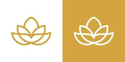 Inspiration zum ein Lotus Blume Logo Design gemacht im ein minimalistisch Linie Stil vektor