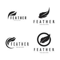 Feder Logo, Feder Stift Logo, Gesetz Feste Feder Logo Vektor einfach Design