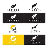 Feder Logo, Feder Stift Logo, Gesetz Feste Feder Logo Vektor einfach Design