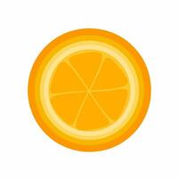 Vektor Illustration von Orange Scheiben, mit isoliert Weiß Hintergrund