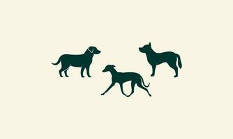 Silhouette Hund Logo Design Vorlage vektor