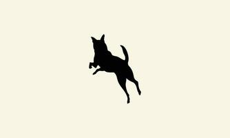 hund hoppa logotyp vektor