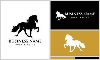silhuett häst dressyr logotyp design vektor